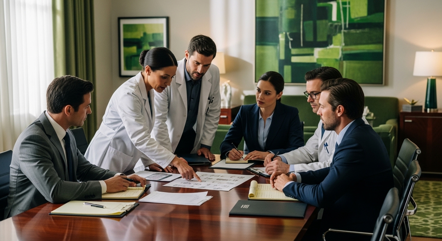 Reunião entre médicos e advogados